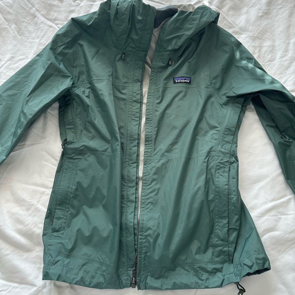 Green Patagonia Rain Jacket